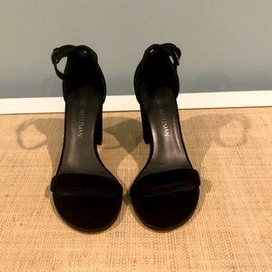 Stuart Weitzman Nearly Nude in Black Suede